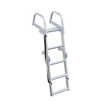 Whitecap Aluminum Folding Pontoon Ladder - 4 Step S-1865C
